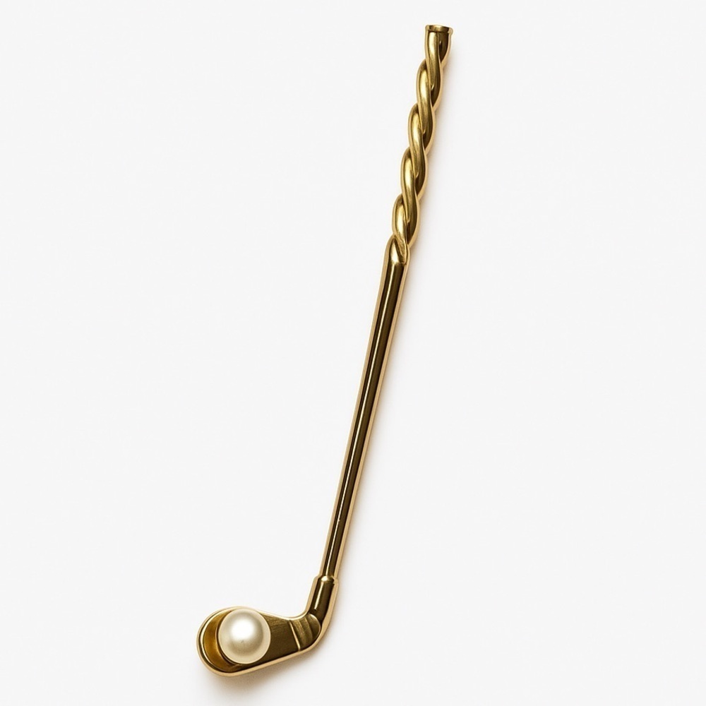 Krementz Gold Filled Gold Club with Cultured Pearl